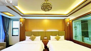 1 slaapkamer, een bureau, een laptopwerkplek, geluiddichte muren