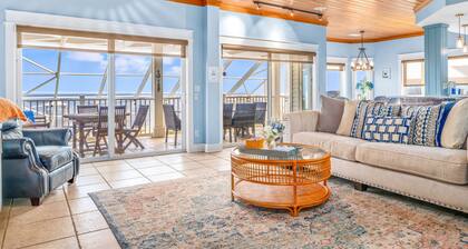 Gulf-front, dog-friendly home with private pool, great view, deck & beach access