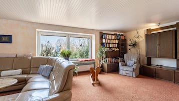 Fernseher, Kamin, DVD-Player, Tischtennisplatte