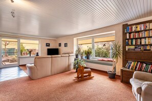 TV, fireplace, DVD player, ping pong