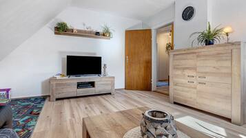 Fernseher, DVD-Player, Stereoanlage