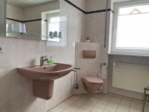 Ducha, secador de pelo, toallas