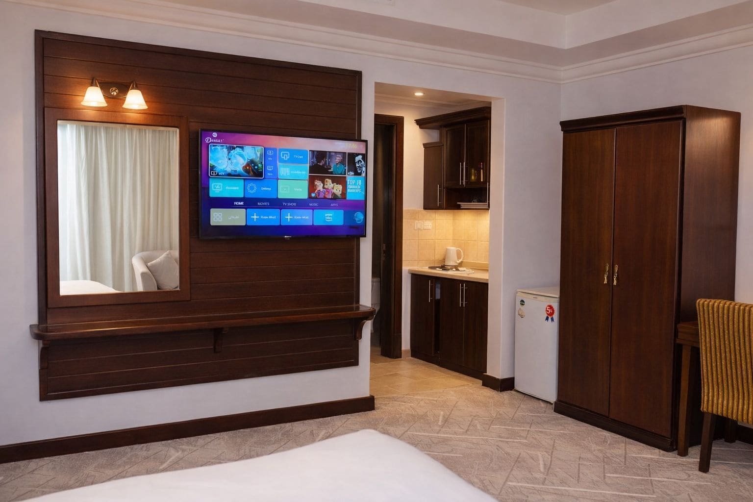 Superior Studio | Minibar, blackout curtains, soundproofing, iron/ironing board