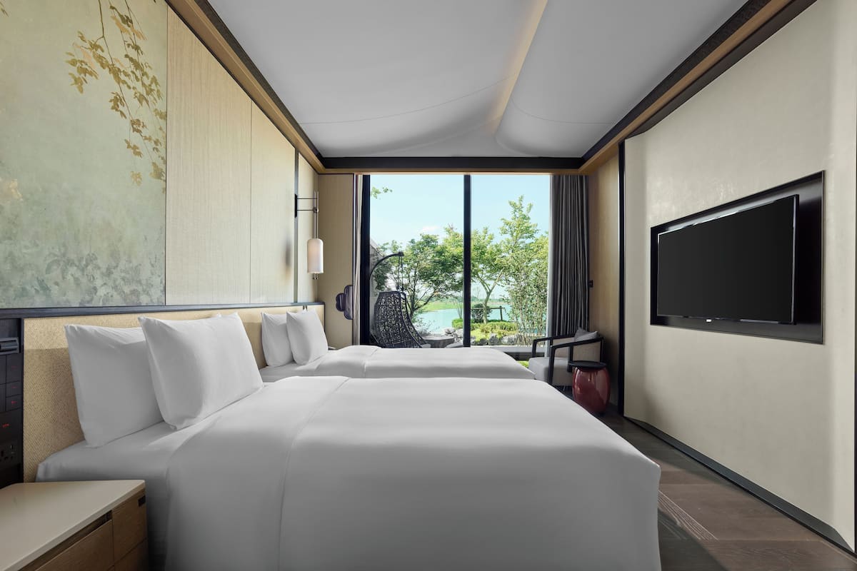Lakefront two-bedroom pool villa | 1 bedroom, premium bedding, free minibar items, soundproofing