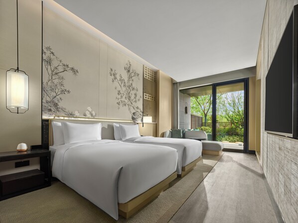 Courtyard Wellbeing Room - Twin | In-room safe, soundproofing, iron/ironing board, free WiFi - Garrya Yangcheng Lake (Suzhou)