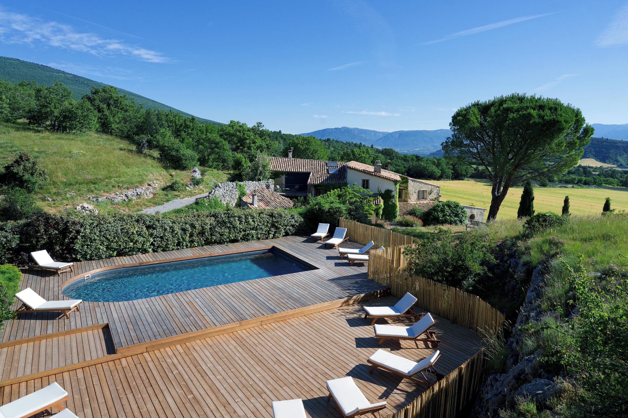 Piscine extérieure, piscine chauffée