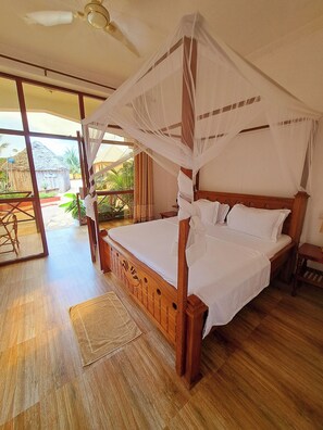 Standard Double Room | In-room safe, blackout drapes, free WiFi, bed sheets - Mimi na wewe villa (Nungwi)