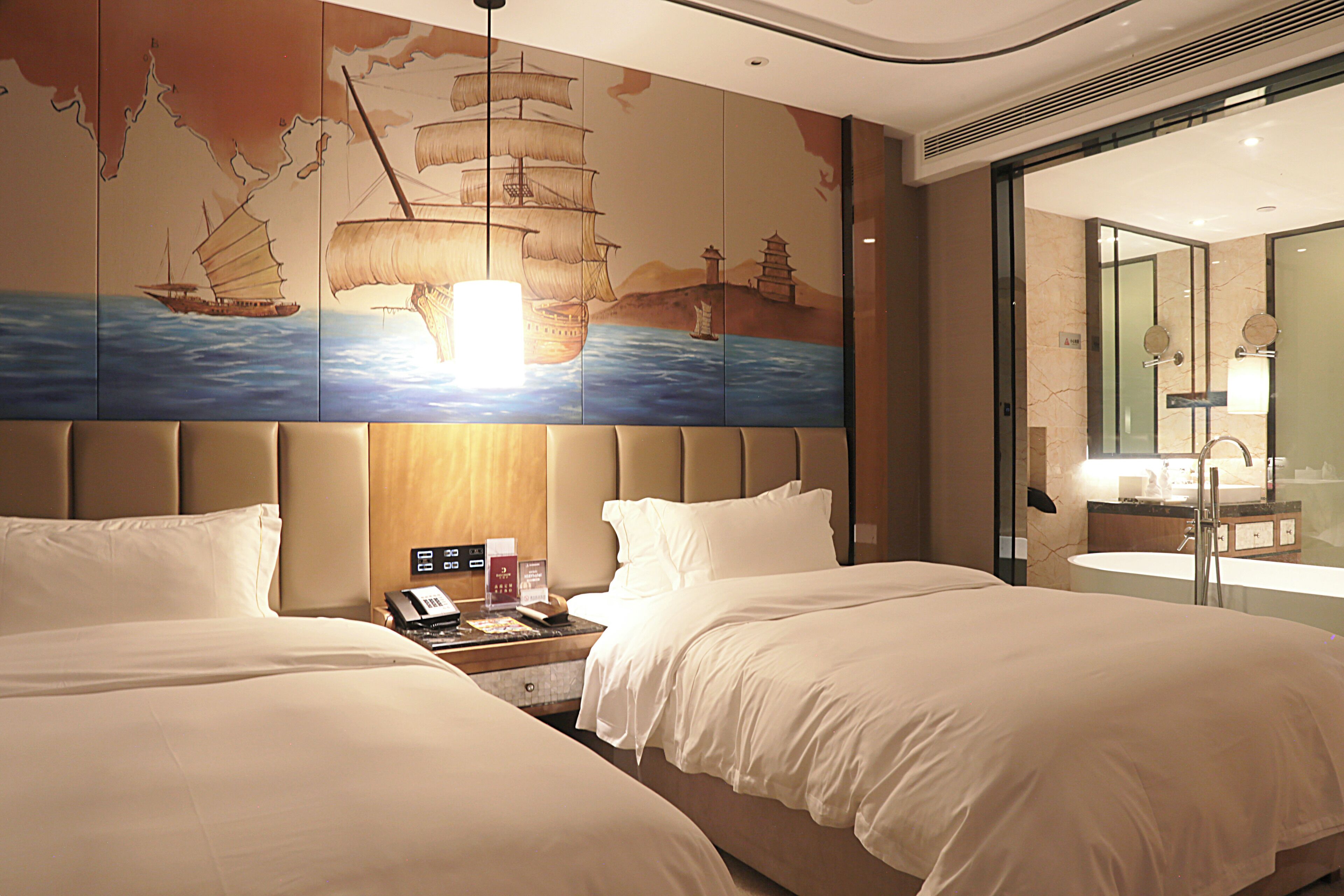 豪華江景雙床房 | 遮光布/窗簾、熨斗/熨衣板、免費無線上網、無障礙通道