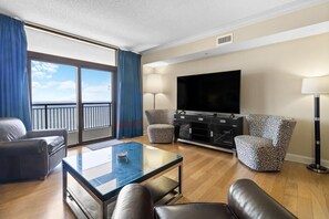 TV - Coastal Dream Getaway: Oceanfront 3 Bedroom Condo (North Myrtle Beach)