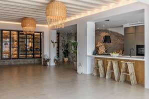 Villa | Private kitchen | Full-size fridge, microwave, oven, stovetop - Azure Retreat (Mykonos)