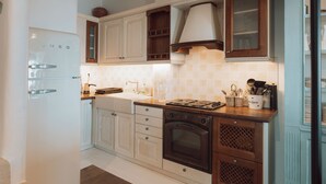 Villa | Private kitchen | Coffee/tea maker, full-size fridge, microwave, oven - Eden'S Embrace (Mykonos)