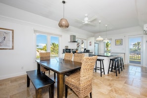 Villa | Private kitchen | Full-size fridge, microwave, oven, stovetop