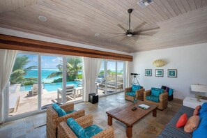 Living area - Caribbean Dream: Luxurious Villa With Private Beach Access (Savannah Sound)