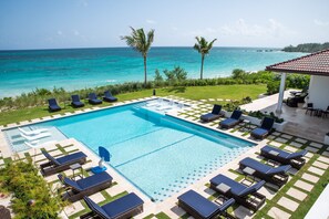 Outdoor pool - Island Haven: Oceanfront Retreat With Infinity Pool (Blowing Point)