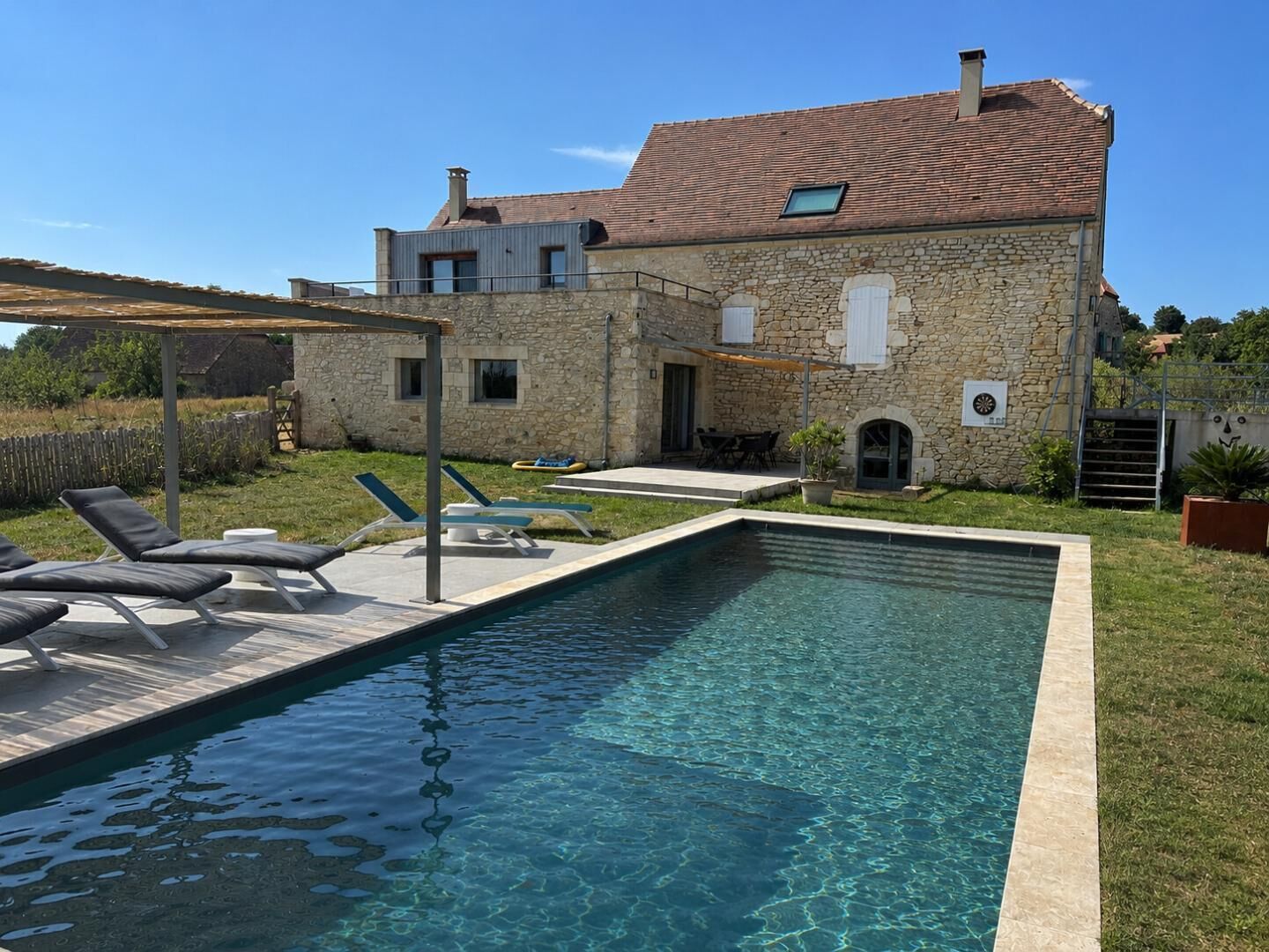 A heated pool