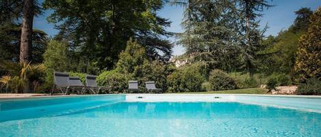 A heated pool