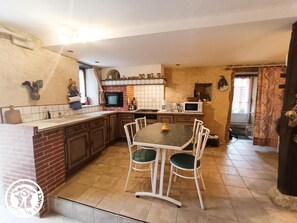 Fridge, microwave, dishwasher
