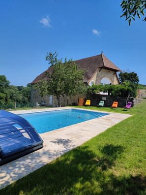A heated pool