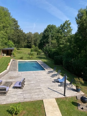 A heated pool
