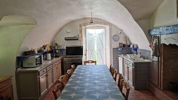 Fridge, microwave, dishwasher