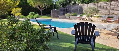 A heated pool
