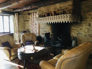 TV, fireplace - L'OUSTAL ARMAND - BEAUREGARD (BEAUREGARD)