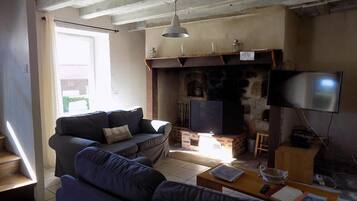 Télévision, cheminée