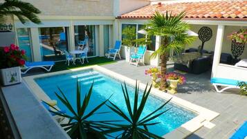 A heated pool