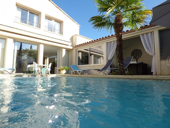 A heated pool