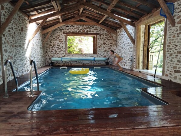 A heated pool