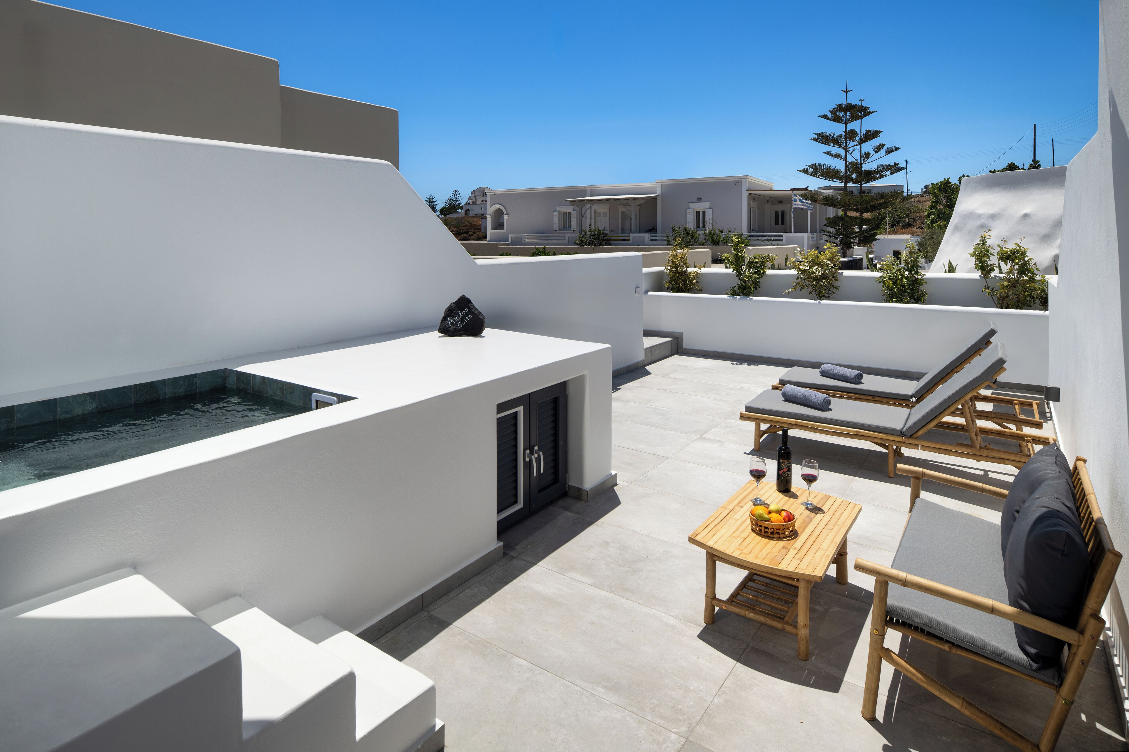 Aeolos Suite with Private Hot Tub | Terrace/patio