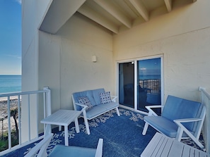 Terrace/patio - Sans Souci 301 | Beach Views + Easy Access to Beach & Pool! (Pensacola Beach)
