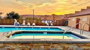 A heated pool