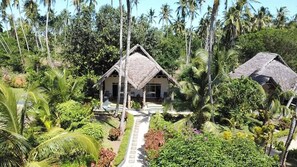 Deluxe Double Room, Balcony, Garden View | In-room safe, desk, laptop workspace, iron/ironing board - Mafia KIvulini Lodge (Mafia Island)