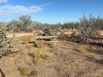 Post apocalyptic outpost as a campground in Tucson
