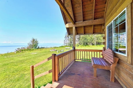 Terrace/patio. Cabin Overlooking the Beautiful Cook Inlet