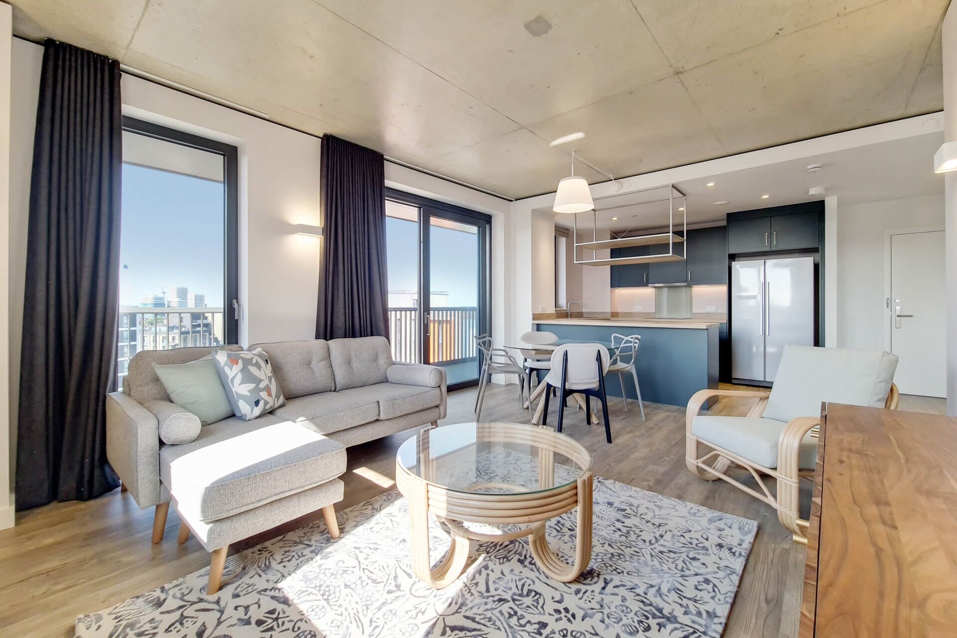 Apartment, 3 Bedrooms | Living area | 50-inch flat-screen TV with digital channels