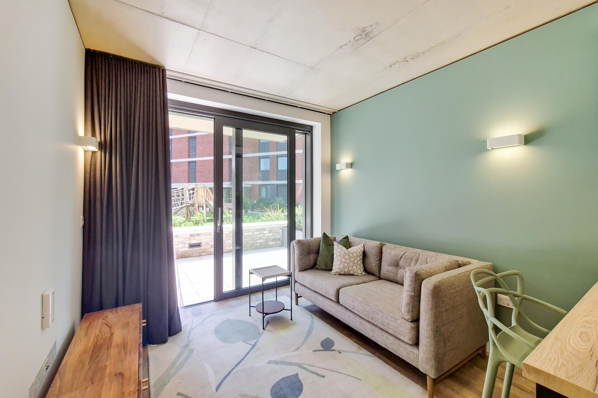 Apartment, 1 Bedroom | Living area | 50-inch flat-screen TV with digital channels