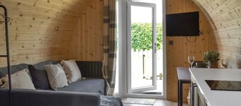 We love this family friendly pod with private hot tub.