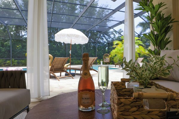 Outdoor pool, a heated pool - Rare Find! Mediterranean Inspired Villa with Heated Pool and Private Mini Golf (Naples)