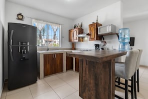 Grand Villa | Private kitchen | Fridge, microwave, stovetop, coffee/tea maker - Modern Pool Side House (Puerto Vallarta)