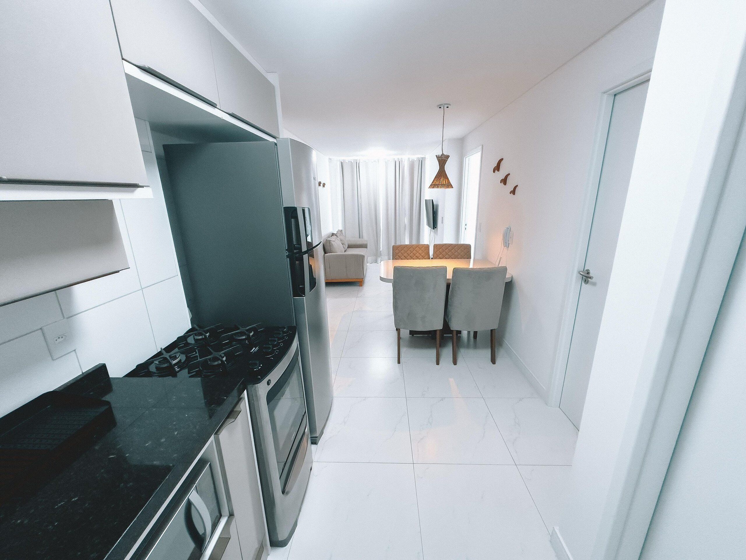 Apartment | Private kitchen | Full-size fridge, microwave, oven, stovetop