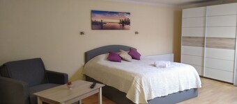 Cozy hotel suite in Tukums with WiFi, AC, Self chek in, Tukum Apartment 