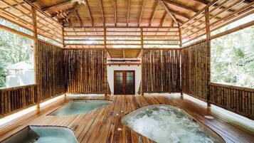 Couples treatment room(s), hot tub, body treatments, hot stone massages