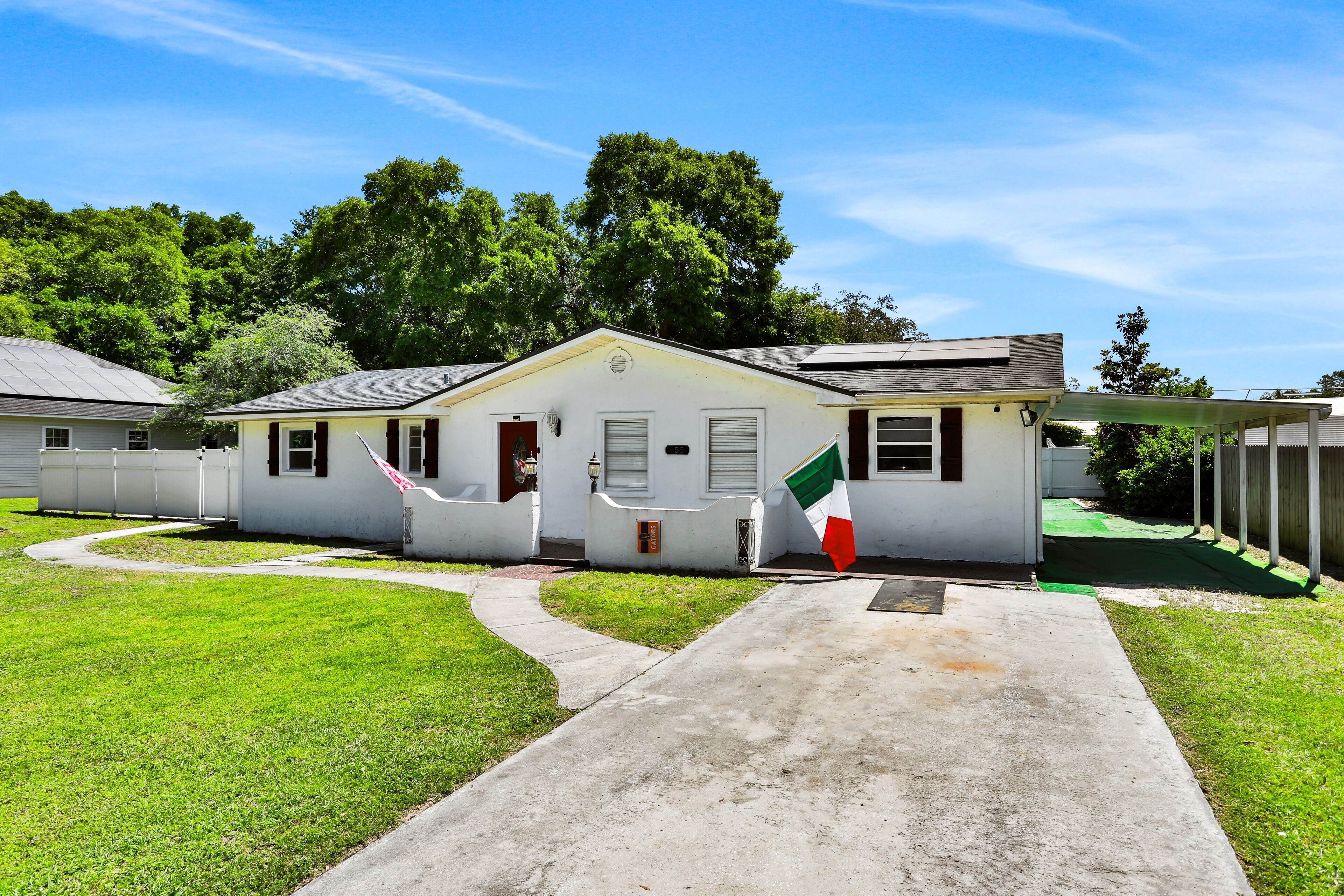 Welcoming single-level home with private pool, hot tub, large yard, patio