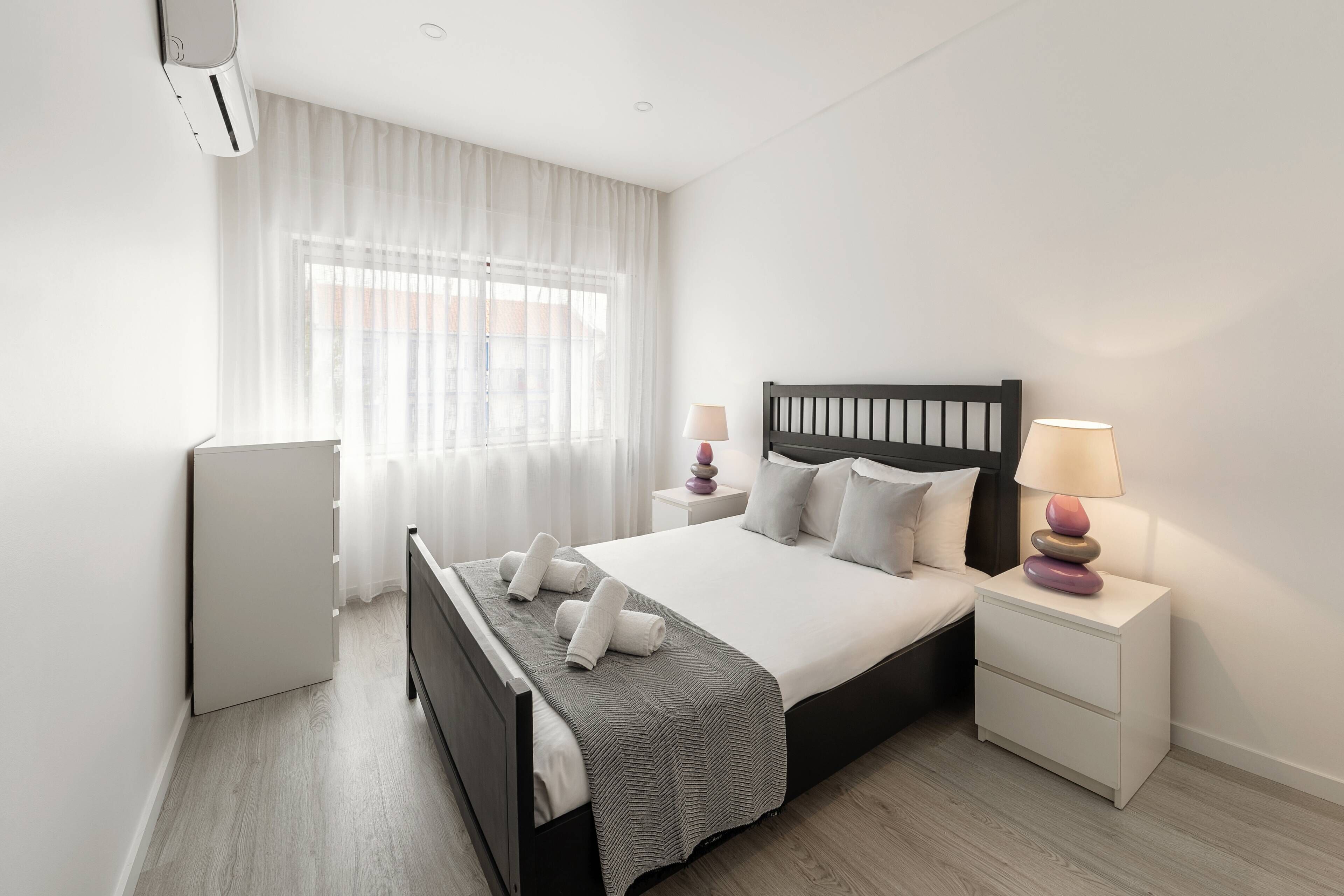 1 bedroom, iron/ironing board, travel crib, bed sheets