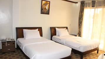 1 bedroom, desk, laptop workspace, iron/ironing board