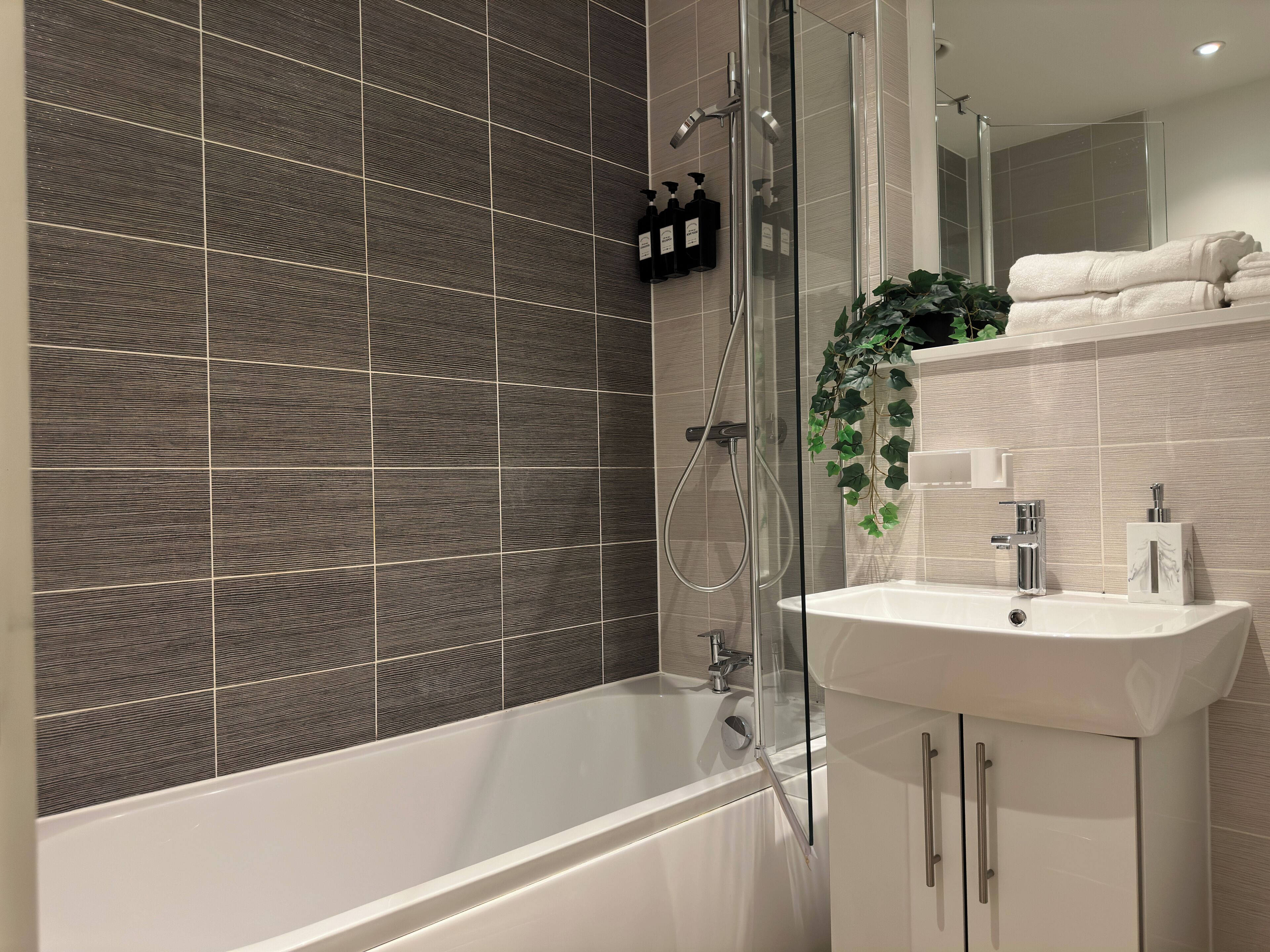 Hair dryer, towels