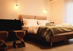 2 bedrooms, iron/ironing board, WiFi, bed sheets - T H A L I A  -  Aelia Horizon Villas (Corinth)