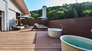Terrace/patio - Deluxe Hollywood Twin with hot spring vs |  / Takeo Saga (Takeo)